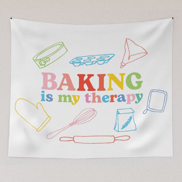 Item preview, Baking is my therapy  - handmade drawings designed and sold by marina ralston.