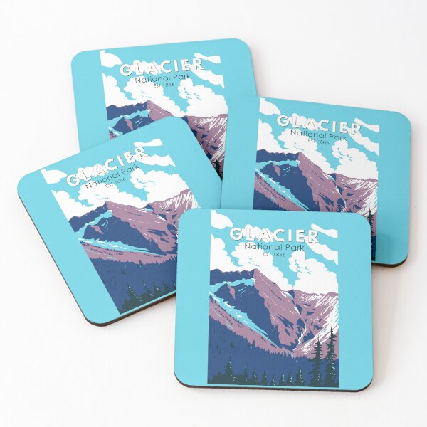 Artikelvorschau, Glacier National Park Kanada Reisekunst Vintage entworfen und verkauft von KrisSidDesigns.