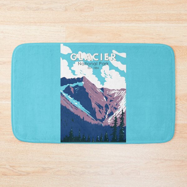 Artikelvorschau, Glacier National Park Kanada Reisekunst Vintage entworfen und verkauft von KrisSidDesigns.