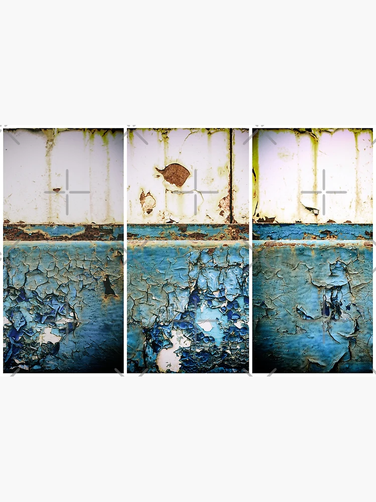 Thumbnail 2 of 2, Postcard, Machine Rust Triptych designed and sold by NeonAbstracts.
