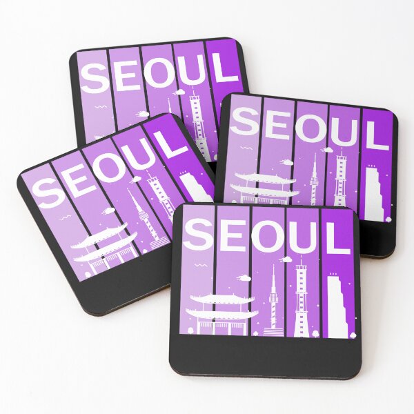Item preview, Purple Gradient Pretty Rainbow Seoul Tower in South Korea's capital	 designed and sold by Noodle Doodle.
