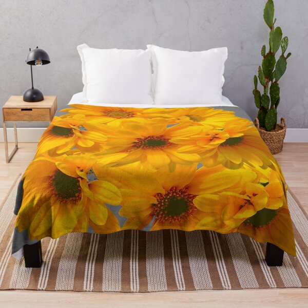 Item preview, SUNNY YELLOW SUNFLOWER BOUQUET GREY ART designed and sold by sharlesart.