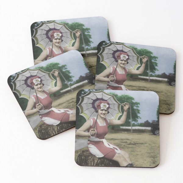Item preview, Bathing Girl with Umbrella designed and sold by princessbunhead.
