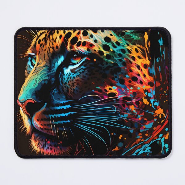 Item preview, wild colorful leopard designed and sold by R.L cases and stickers.