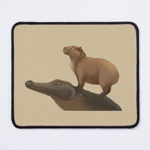 Item preview, Capybara and Crocodile designed and sold by FeverDreamFox.