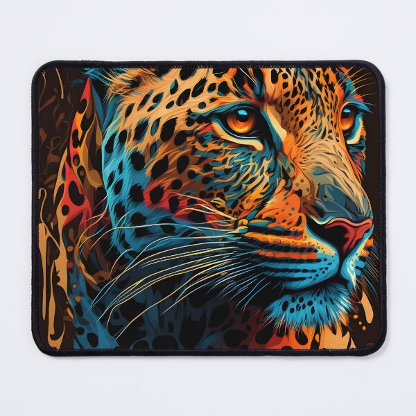 Item preview, wild colorful leopard designed and sold by R.L cases and stickers.