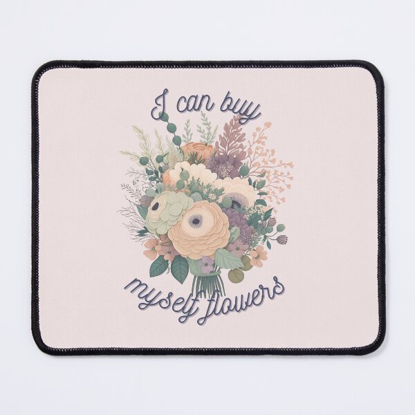 Item preview, I Can Buy Myself Flowers Colorful Romantic Bouquet Light Background designed and sold by BotanicalWoe.