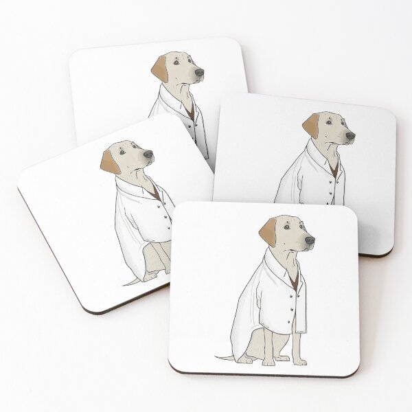 Item preview, Science lab! Labrador Retriever in a lab coat designed and sold by saskdigitalart.