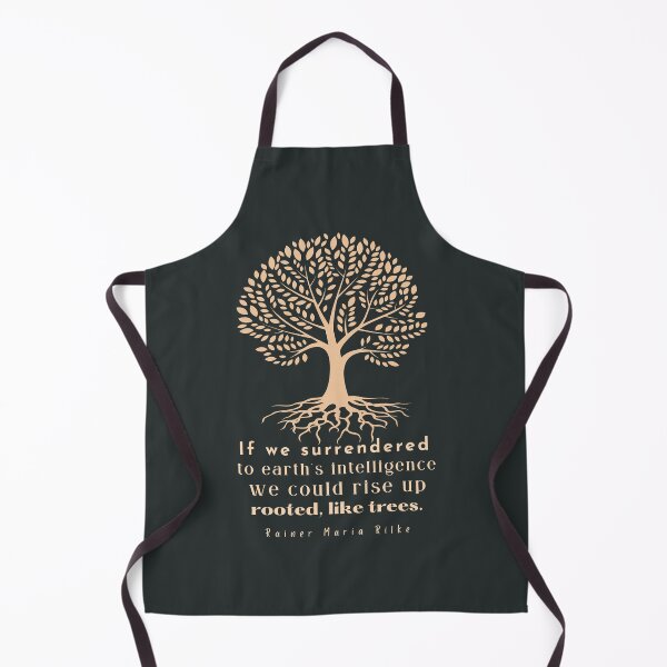 Item preview, copper tree art with rainer maria rilke quote: If we surrendered to earth's intelligence we could rise up rooted like trees designed and sold by artbleed.