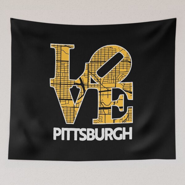 Item preview, Love Pittsburgh City Map Pittsburgh 412 designed and sold by pixeljamz.
