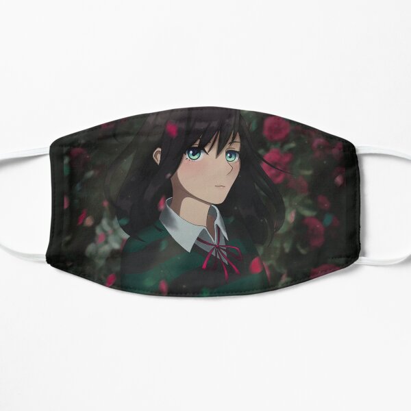 Anime Girl with Roses Flat Mask