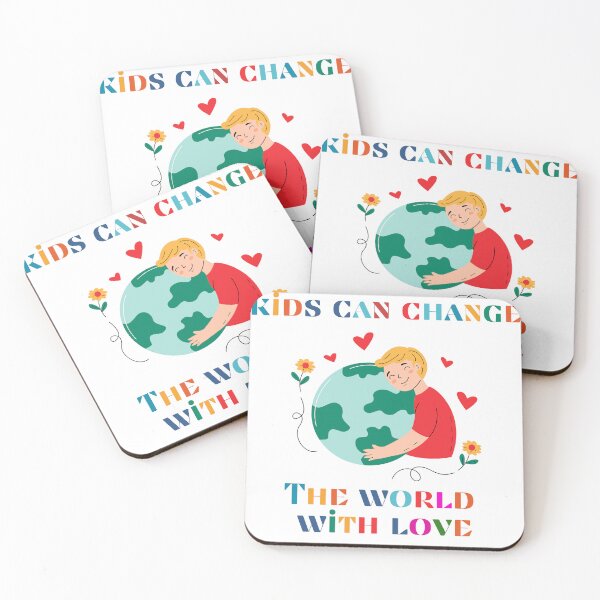 Item preview, kids can change the world with love designed and sold by ImagineInk.