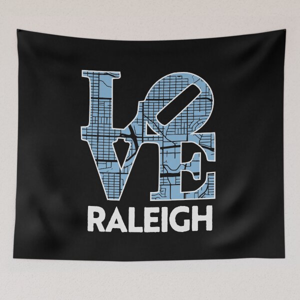 Item preview, Love Raleigh City Map Raleigh NC 919 designed and sold by pixeljamz.