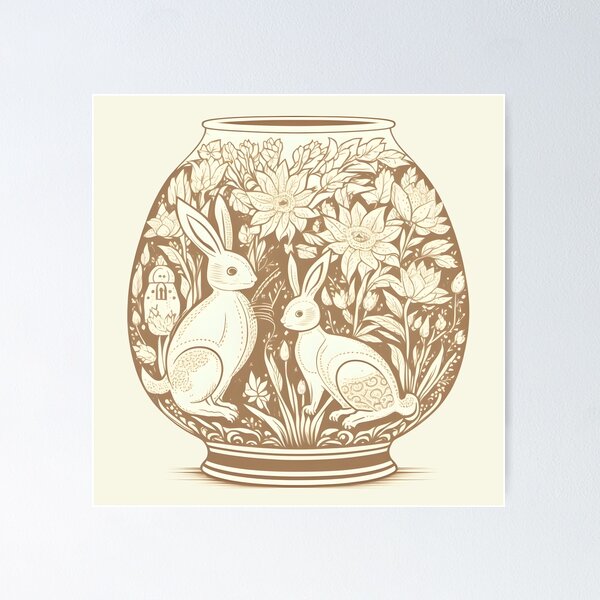 Item preview, Vintage Ceramic bunnies designed and sold by Teequeque.