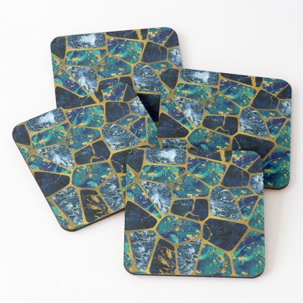 Item preview, Voronoi diagram Gold Gemstone and Marble texture designed and sold by k9printart.