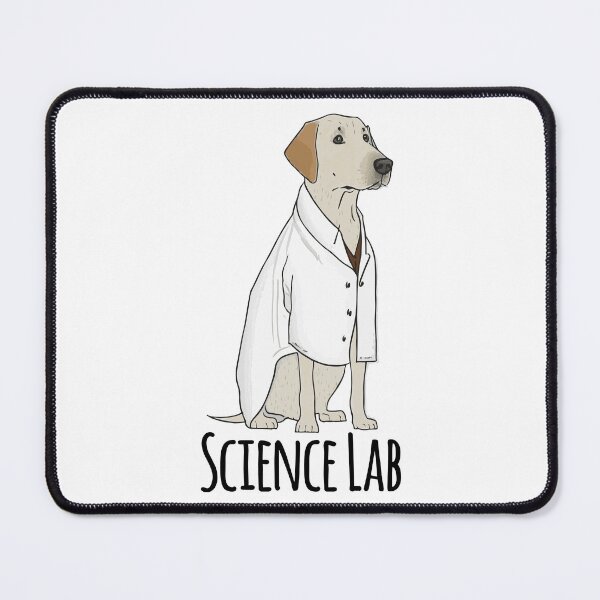 Item preview, Science lab! Labrador Retriever in a lab coat designed and sold by saskdigitalart.