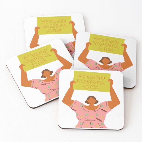 Item preview, Protest sign - we demand meaningful action  designed and sold by PeachesandPear.