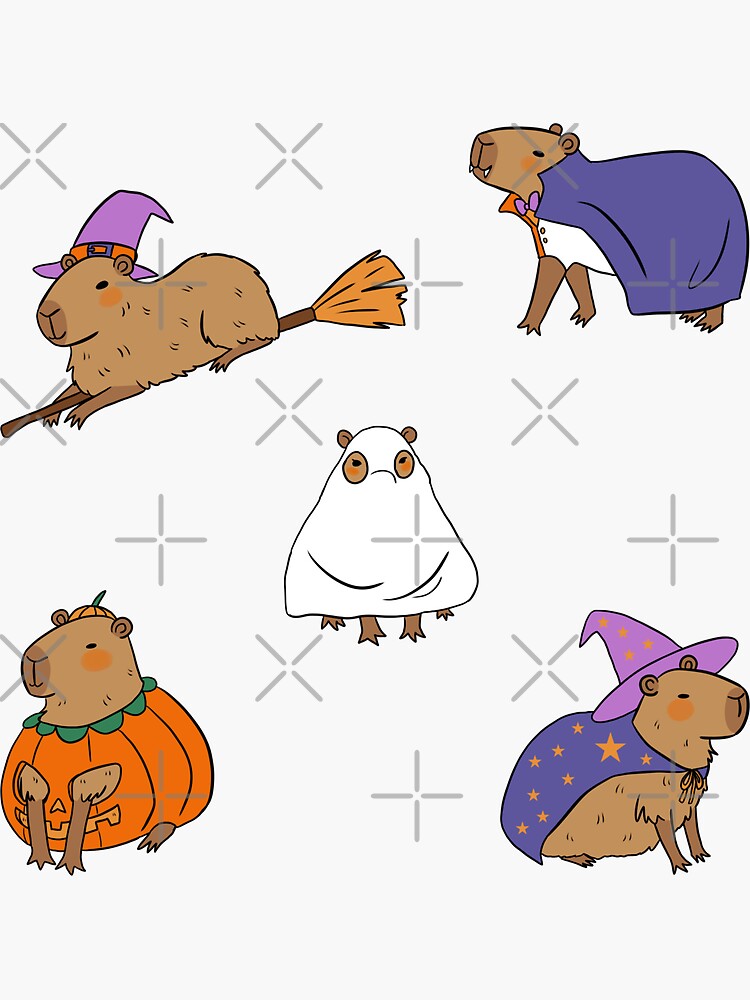 Capybara cute pattern - cartoon capybara illustration pack Poster for Sale  by Yarafantasyart