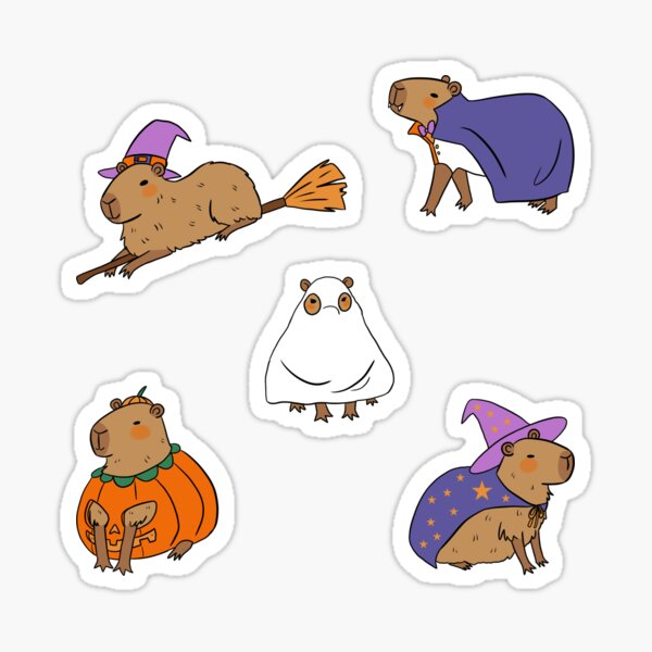 Item preview, Cute halloween capybaras pack  designed and sold by Yarafantasyart.