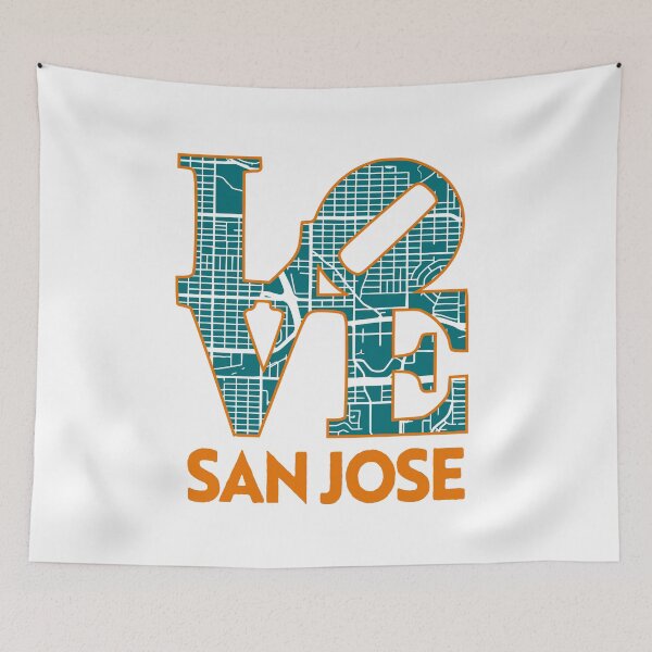 Item preview, Love San Jose City Map San Jose 408 designed and sold by pixeljamz.