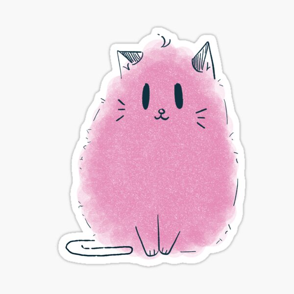 Cat donut 猫のドーナツ Cotton Candy Sticker – Hii Bbychan LLC