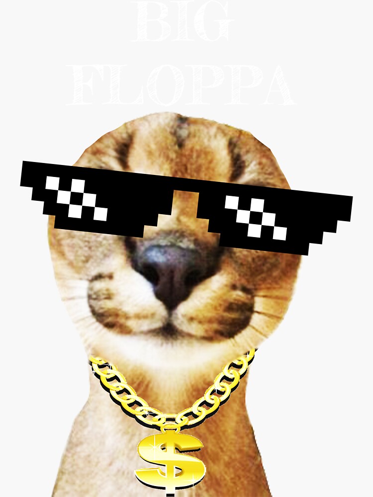 Big Floppa Caracal Cat Meme' Sticker