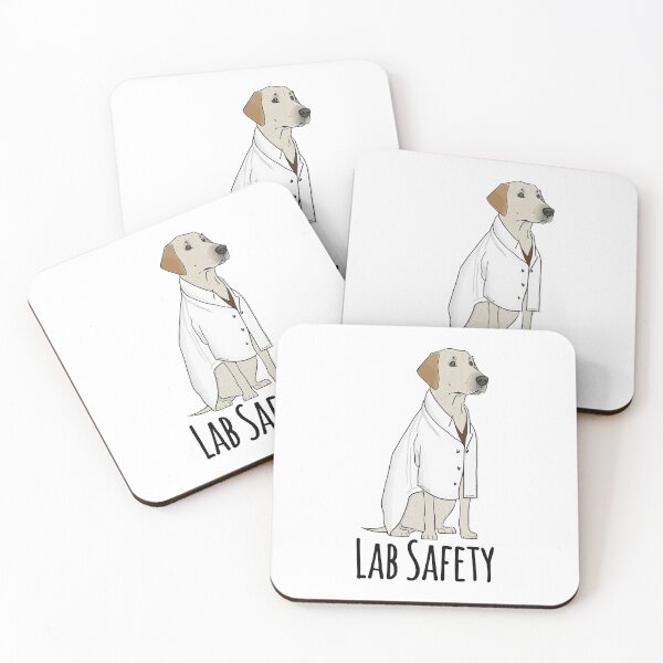 Item preview, Lab Safety! Labrador Retriever in a lab coat designed and sold by saskdigitalart.