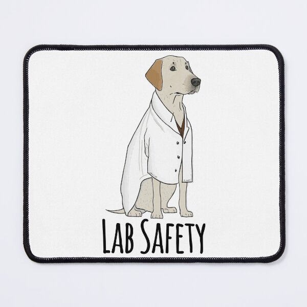 Item preview, Lab Safety! Labrador Retriever in a lab coat designed and sold by saskdigitalart.