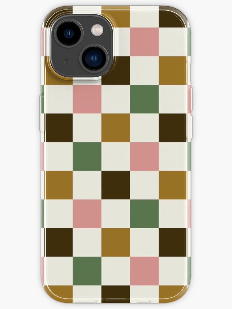 Multi Checkered Pattern (brown/green/pink) | iPhone Case