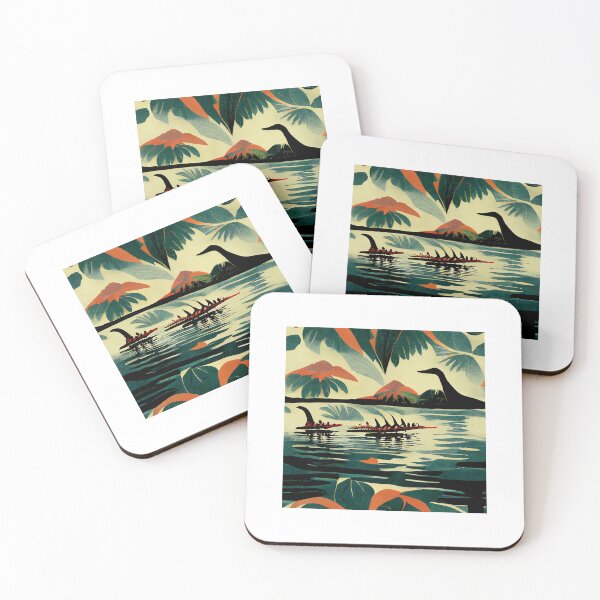 Item preview, Dinosaur in Paradise Abstract Hawaiian Print designed and sold by zwrohn.