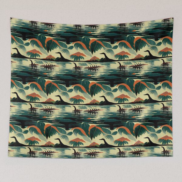 Item preview, Dinosaur in Paradise Abstract Hawaiian Print designed and sold by zwrohn.