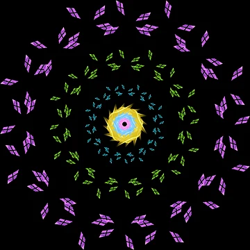 Artwork thumbnail, colored mandala by Meo Design