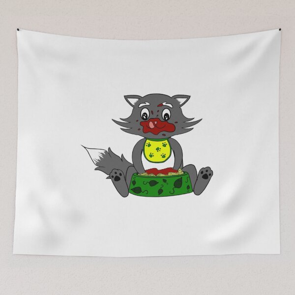Item preview, Cat Eating Spaghetti designed and sold by IlPomodoro.