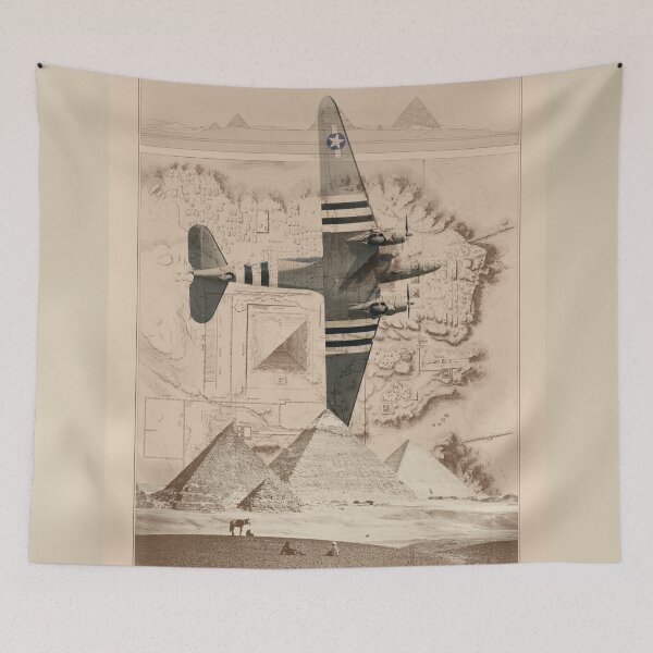 Item preview, C- 47 SKYTRAIN ABOVE THE GREAT PYRAMIDS OF GIZA  designed and sold by boltjesdesign.