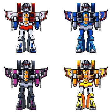 Artwork thumbnail, Decepticon Seekers pixel art by Retroperks