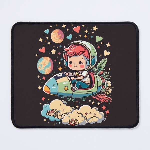 Item preview, Rocket Boy Soars High Like a Bird in the Sky designed and sold by EvyeniaArt.