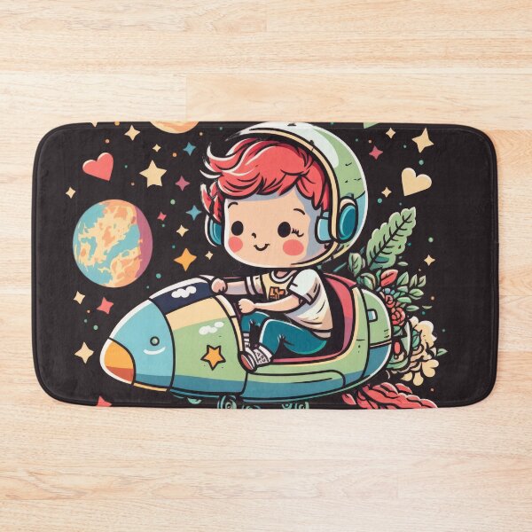 Item preview, Rocket Boy Soars High Like a Bird in the Sky designed and sold by EvyeniaArt.