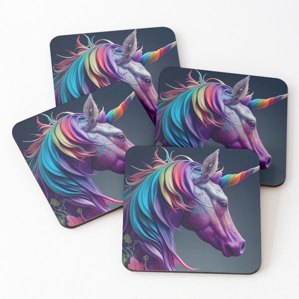 Item preview, Fantasy magic rainbow Unicorns	 designed and sold by Obibobishop.