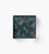 Midnight florals - 01 Acrylic Block