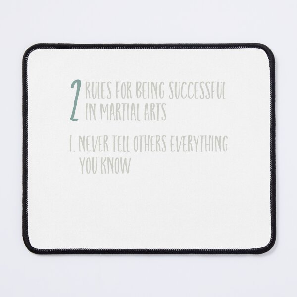 Item preview, Funny Martial Arts 2 Rules for Being Successful designed and sold by whyitsme.