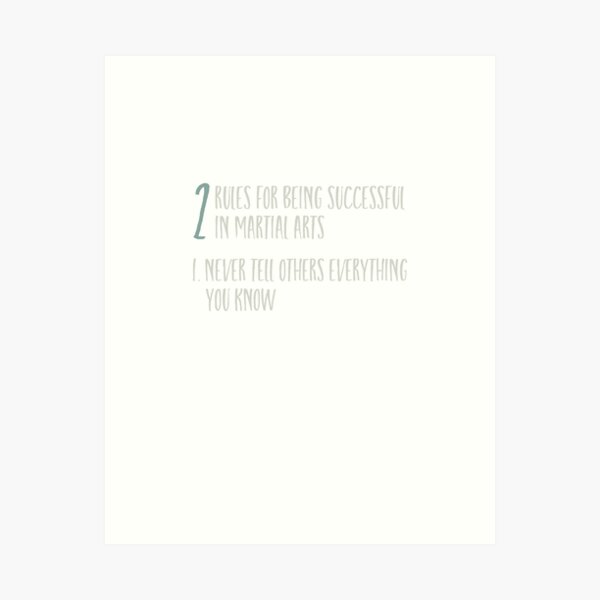 Artikel-Vorschau von Funny Martial Arts 2 Rules for Being Successful, designt und verkauft von whyitsme.