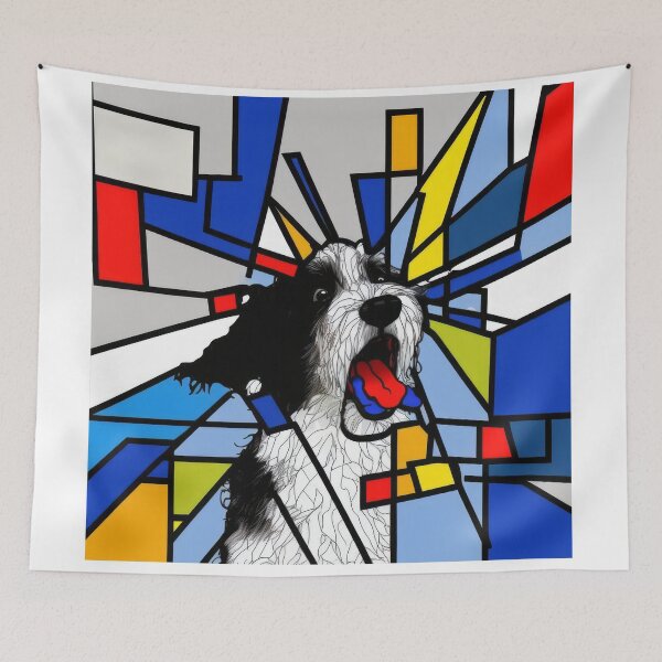 Item preview, Dog Piet Mondrian Scream designed and sold by Animally-Ai.