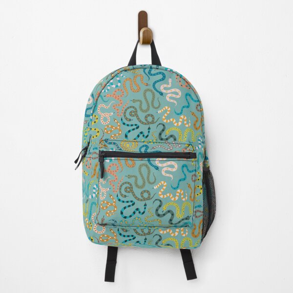 Item preview, Snazzy snakes on duck egg blue - fun pattern by Cecca Designs designed and sold by Cecca-Designs.