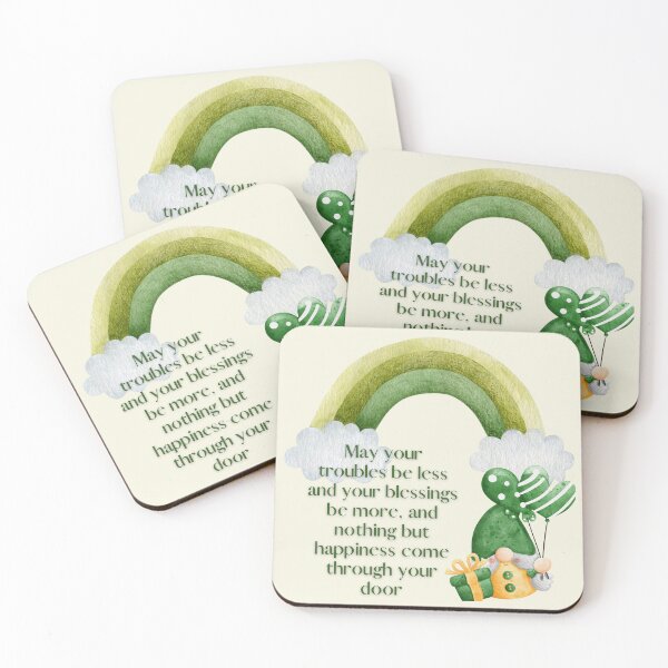 Item preview, Happy St. Patrick's Day - May your troubles be less and your blessings be more, and nothing but happiness come through your door designed and sold by aywchen.