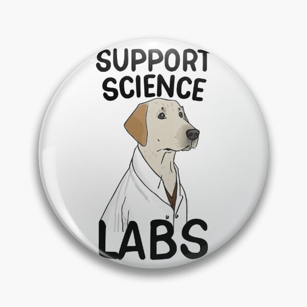 Item preview, Support Science Labs! Labrador Retriever in a Lab Coat designed and sold by saskdigitalart.