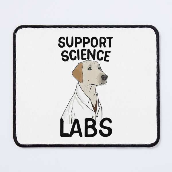 Item preview, Support Science Labs! Labrador Retriever in a Lab Coat designed and sold by saskdigitalart.