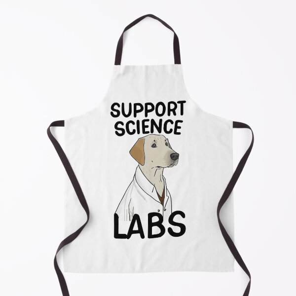Item preview, Support Science Labs! Labrador Retriever in a Lab Coat designed and sold by saskdigitalart.