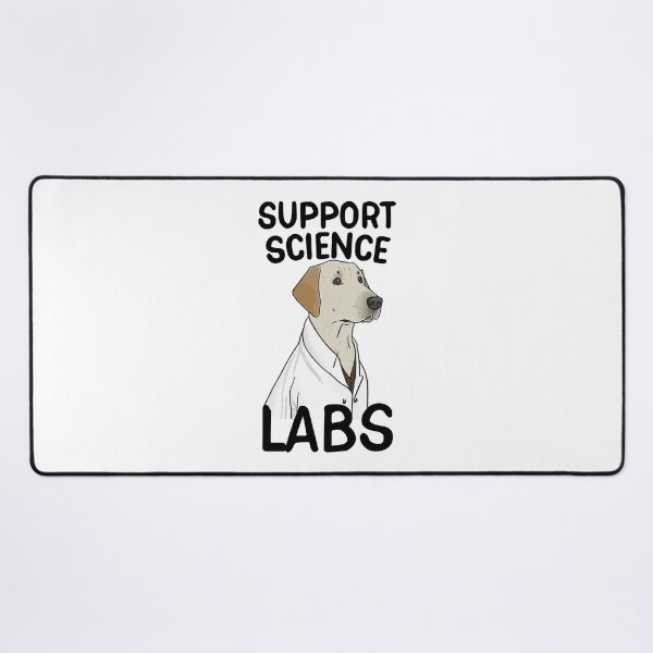 Item preview, Support Science Labs! Labrador Retriever in a Lab Coat designed and sold by saskdigitalart.