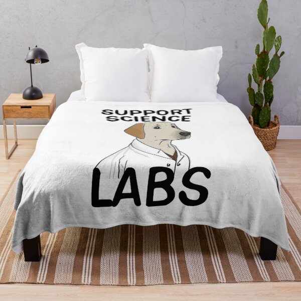 Item preview, Support Science Labs! Labrador Retriever in a Lab Coat designed and sold by saskdigitalart.