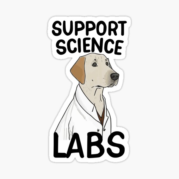 Item preview, Support Science Labs! Labrador Retriever in a Lab Coat designed and sold by saskdigitalart.
